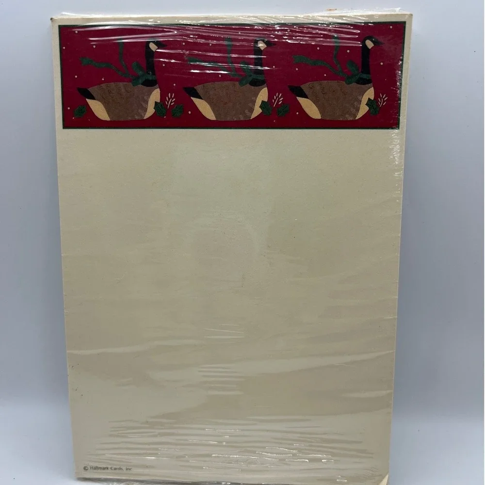 Hallmark Canadian Geese Holiday Greeting Enclosure Sheets Sealed 20 Sheets VTG